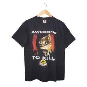 Vintage 1993 Jurassic Park Movie T-Shirt: Single Stitch USA, Size Large