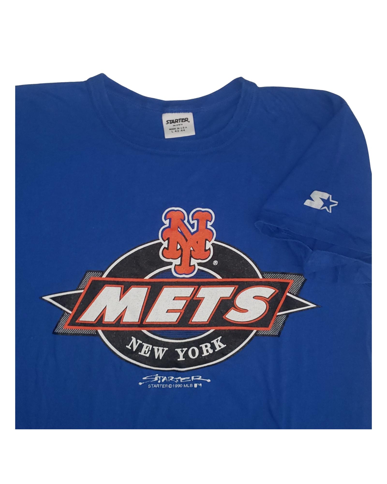 ヴィンテージ 1990 ニューヨーク・メッツ スターターTシャツ ブルー 