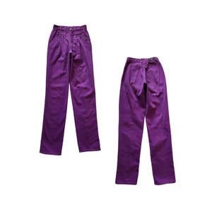 Jeansy Rocky Mountain w kolorze fioletowym z lat 80.: spodnie Bareback Rockies High Rise 28/7