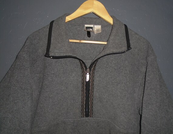The NORTH FACE Pullover Vintage 80s Gray Aztec 1/… - image 3