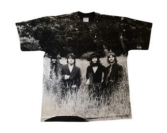 Vintage 90's the Beatles Hey Jude All Over Print Single Stitch T