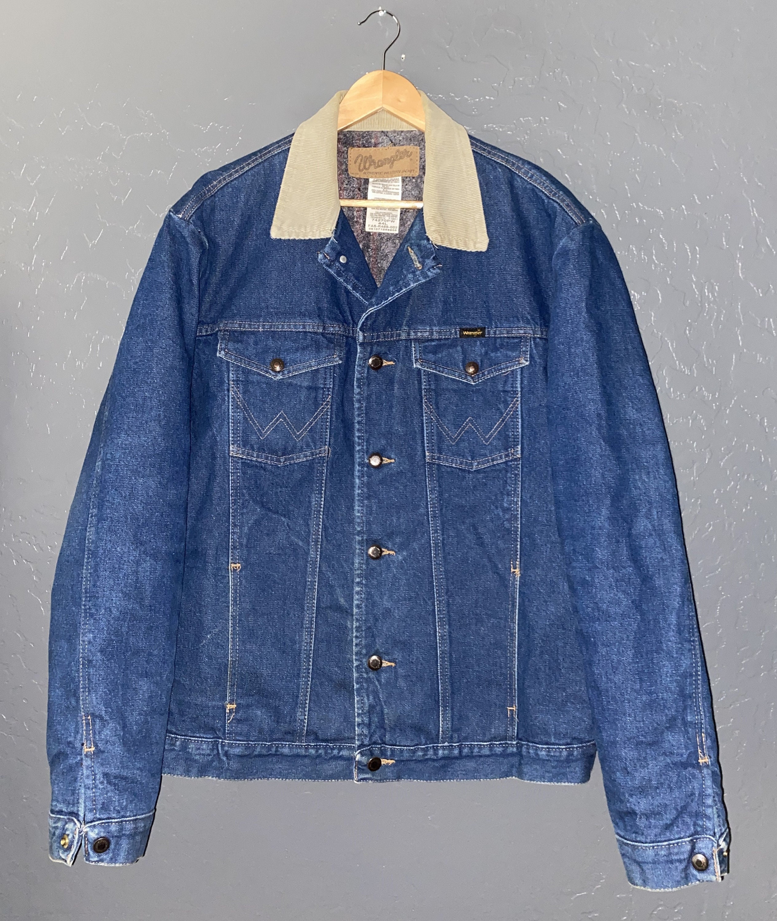 Wrangler Denim 80's Jacket VINTAGE Western Blanket Lined Wrangler Denim 80's Jacket VINTAGE Western Blanket Lined