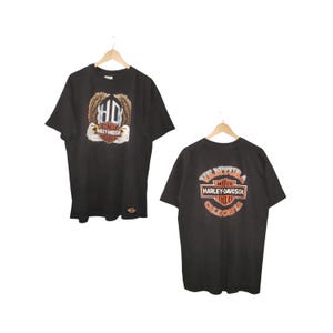 Vintage Harley Davidson Motorcycles 1986 Ventura T-Shirt Black Single Stitch USA Shirt XXL