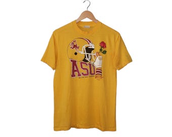 Maglietta vintage ASU Rose Bowl 1987 Arizona State University College Tee Md