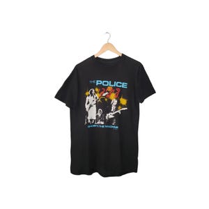 Vintage The Police Ghost In The Machine 1982 T-Shirt North American Tour Shirt Black XL