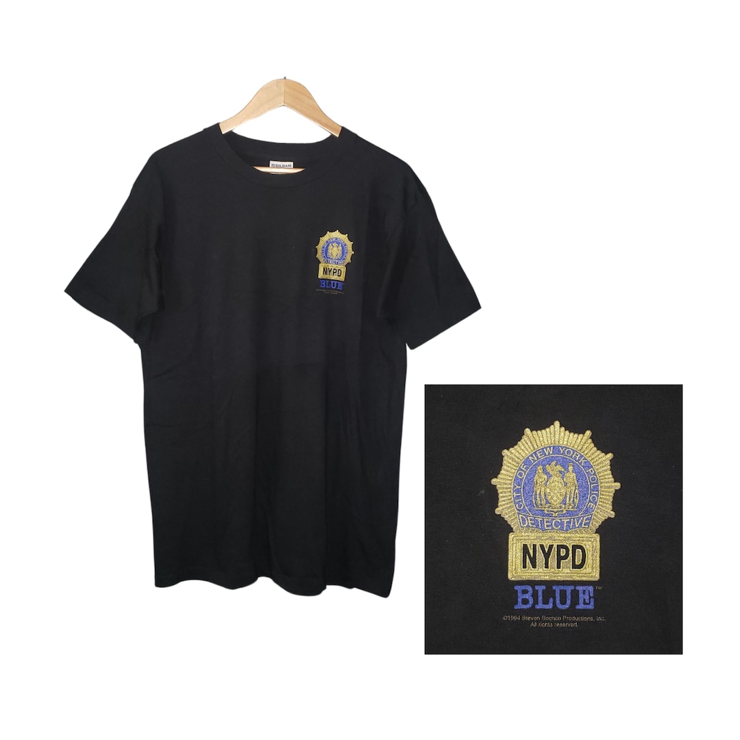 Camiseta Retro NYPD Policía Nueva York, Diseño Años 80, Todas Las Tallas - Algodón, Gris, Sin Etiquetas