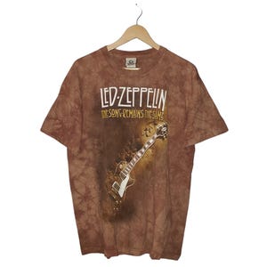 Chemise Vintage 1992 Led Zeppelin All Over Print - Taille Extra Large (XL) - Unisexe Originale