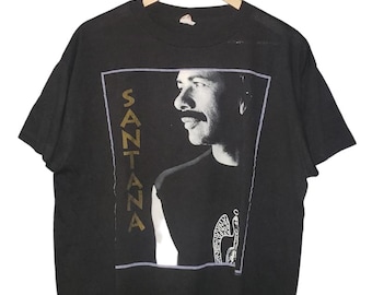 Vintage T-shirt, Size XL, Santana T Shirt, 1980s T Shirt, Concert