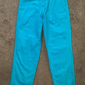 WRANGLER Western Jeans Vintage USA Turquoise Bareback High Waisted Straight Leg Cowgirl Womens Size 9 X 32