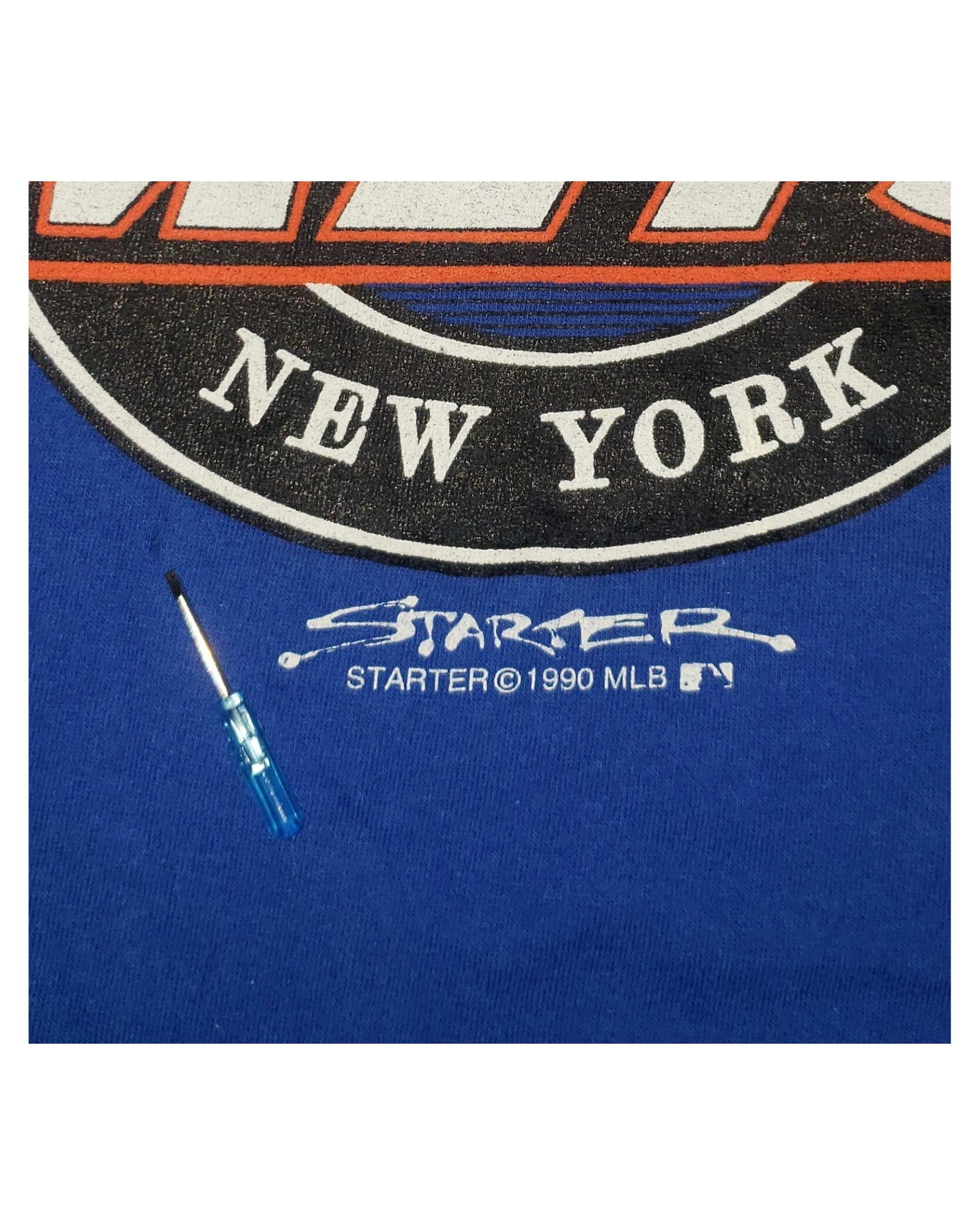 ヴィンテージ 1990 ニューヨーク・メッツ スターターTシャツ ブルー 