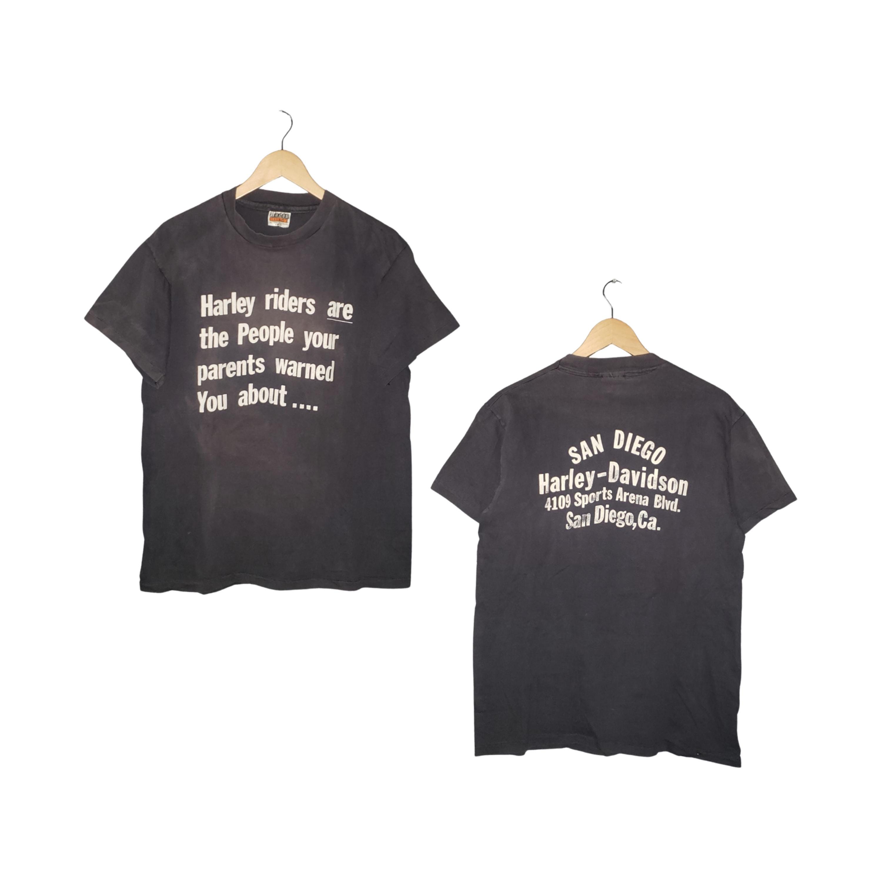ヴィンテージ ハーレーダビッドソン Tシャツ：70年代 サンディエゴ 