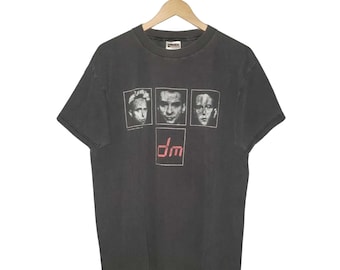 Vintage Depeche Mode The Singles Tour 1998 T-Shirt Black Lg