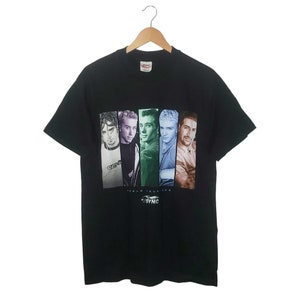 vintage NSYNC World Tour 1998 Deadstock T-shirt noir Md