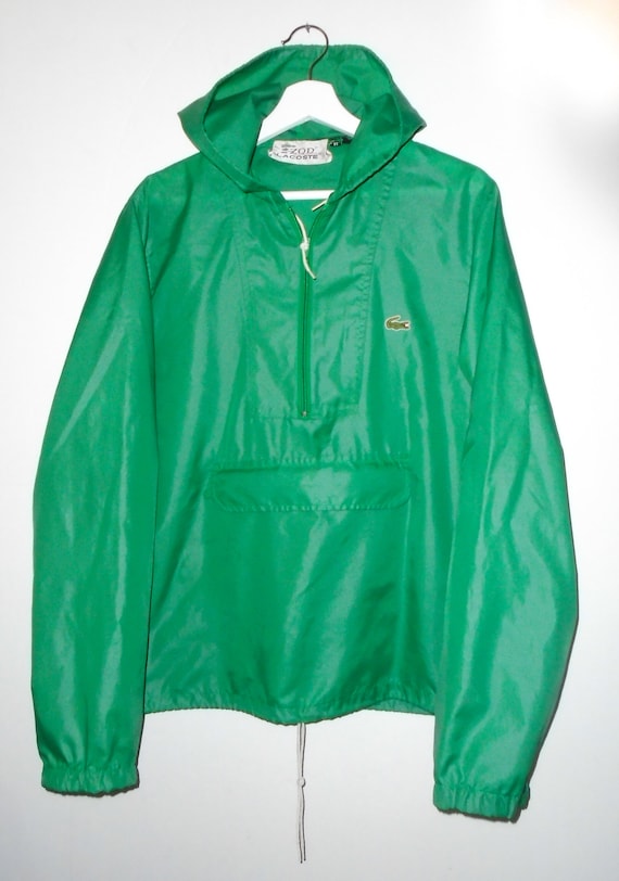 Izod LACOSTE Anorak Jacket Vintage 80's Green  Wi… - image 2