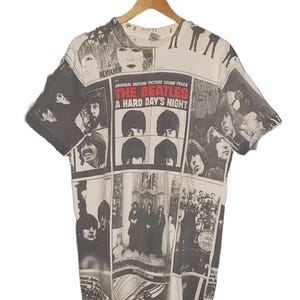 Vintage 90's the Beatles Hey Jude All Over Print Single Stitch T