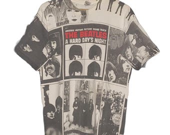 Vintage 90's the Beatles Hey Jude All Over Print Single Stitch T
