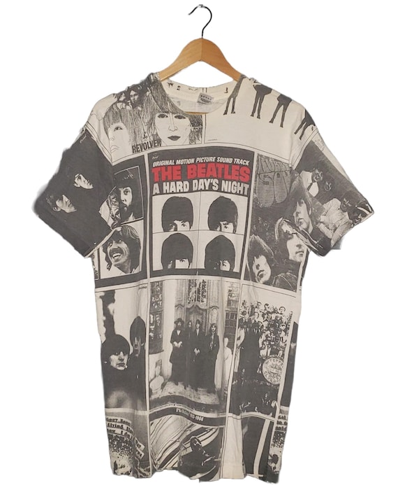 80’ 90’ The Beatles ヴィンテージT 古着 90s The Beatles 豪華 オールオーバー フォト ピクチャー