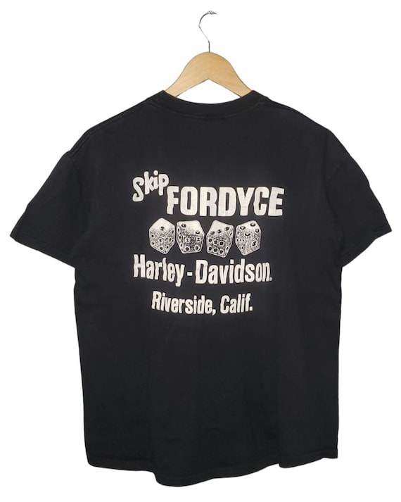 Vintage 1988 Harley Davidson America T-shirt, Black Cotton, Size