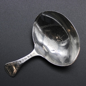 A George Burrows, London, George III 1791, Caddy Spoon