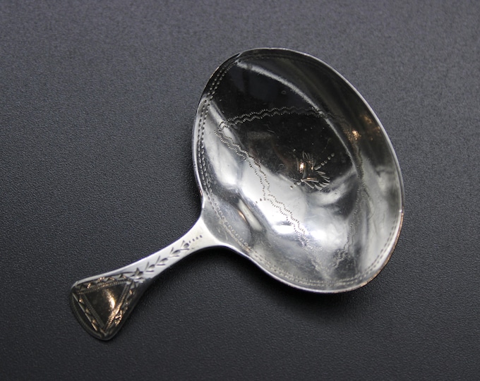 A George Burrows, London, George III 1791, Caddy Spoon
