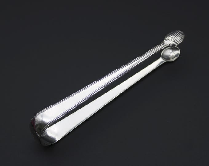 A Pair of Richard Crossley, 1790 George III Period, Sterling Silver Sugar Tongs