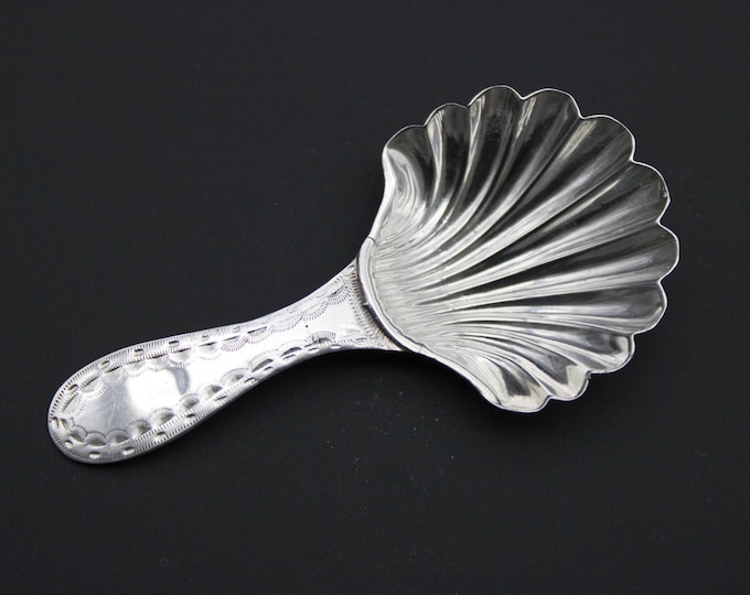 A London, George III Period, Sterling Silver Caddy Spoon