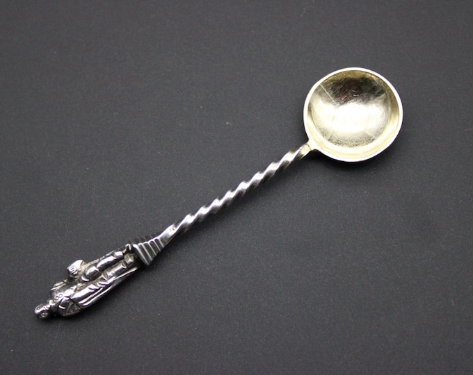 A Martin & Hall, Sheffield, Victorian 1889, Silver Gilt 'Apostle' Condiment Spoon