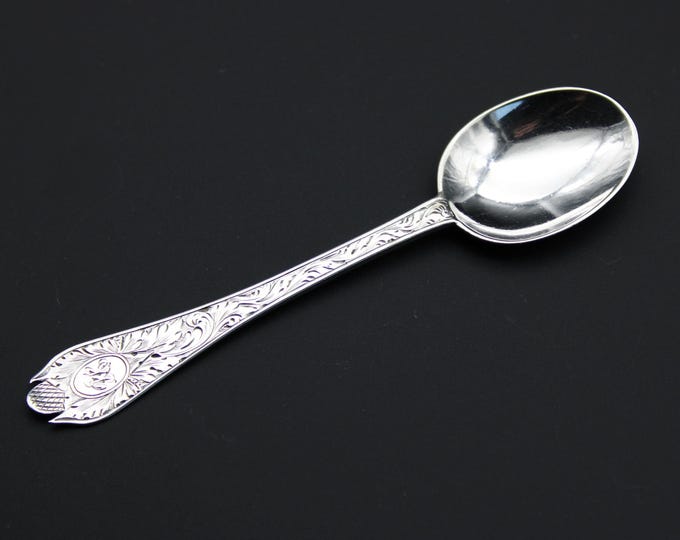 An Aldwinckle and Slater, London, Silver, Flame Back Rattail Tea Spoon