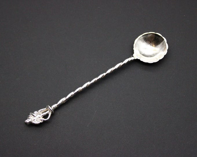 A John Figg, London, Victorian Figural Silver Condiment Spoon