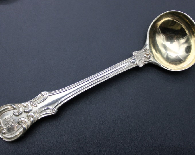 A Pair of Hayne & Cater, London, Victoria Pattern Silver Gilt Salt Ladles
