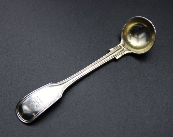 A Francis Higgins II, London, Victorian Silver Gilt Salt Spoon