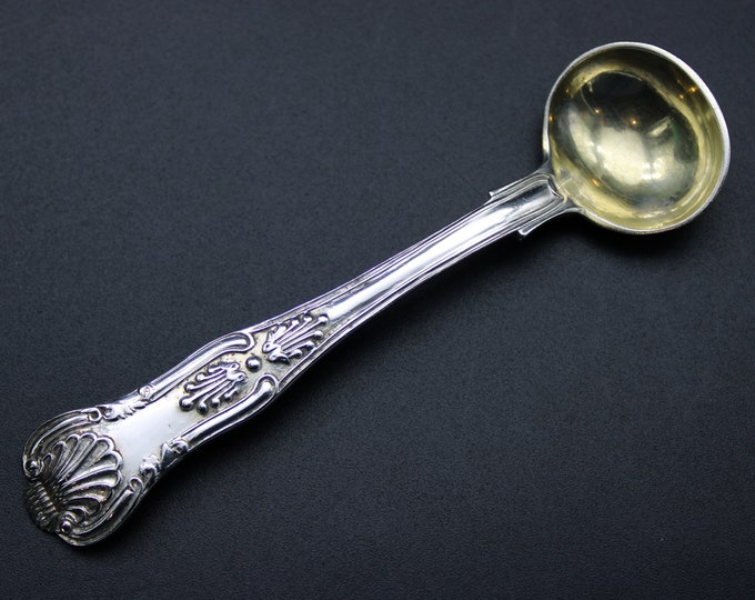 A Josiah Williams, Bristol, Victorian Silver Gilt Salt Ladle