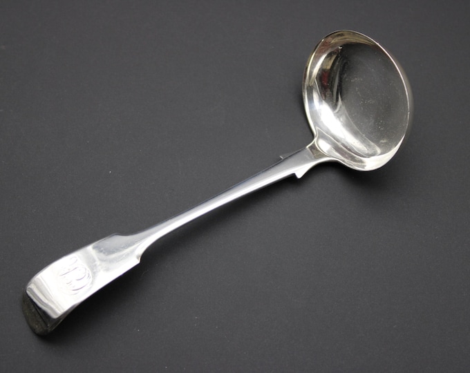 A Thomas Hart Stone, Exeter 1867 Victorian, Silver Cream Ladle