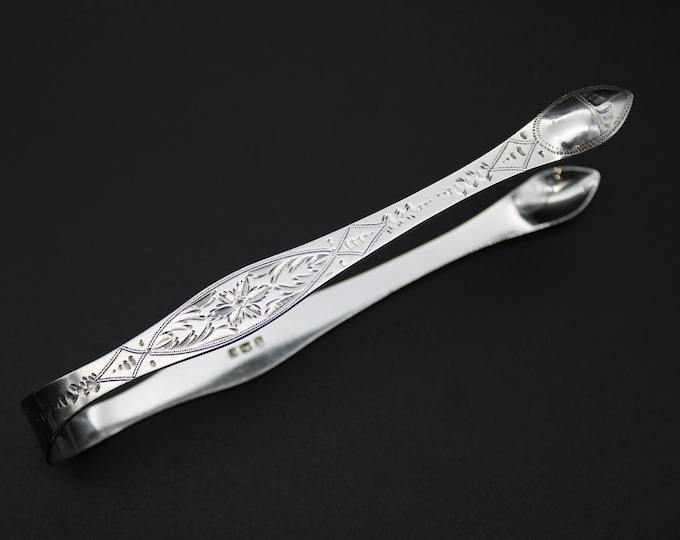 A Pair of Peter & Ann Bateman, London 1774 George III Period, Sugar Tongs
