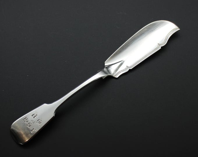 A John Stone, Exeter, Victorian Period, Sterling Silver Fiddle Pattern Butter Knife