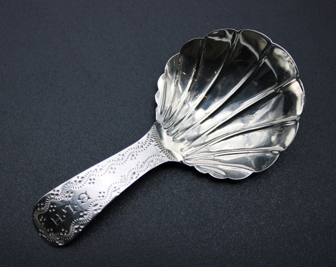 A Hilliard & Thomason, Birmingham, Victorian Sterling Silver Caddy Spoon