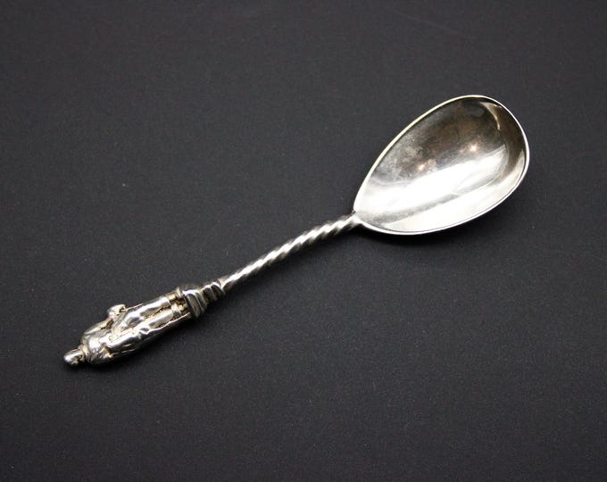 A Frederick Elkington, Birmingham, Victorian 1870, Silver Condiment Spoon