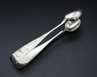 A Pair of Joseph Gloster, Birmingham, Edward VII Sterling Silver Sugar Tongs
