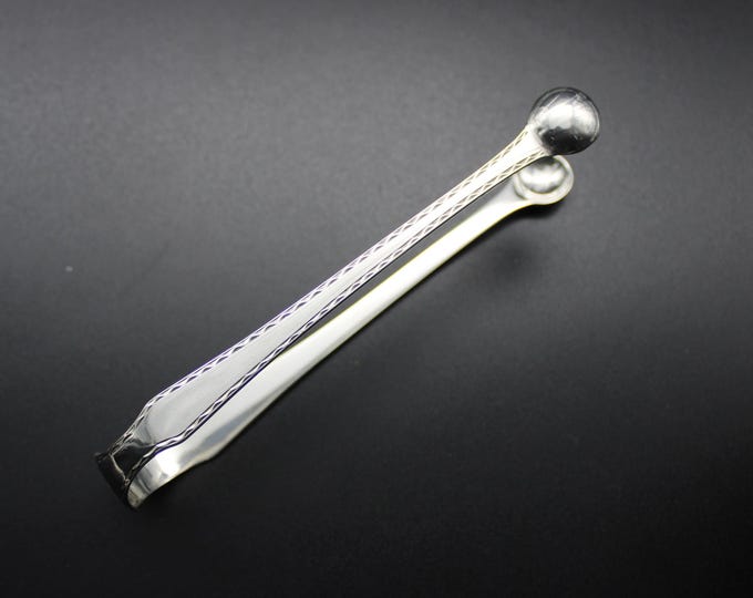 A Pair of ? John Lambe, George III, Flared, Bright Cut Silver Sugar Tongs