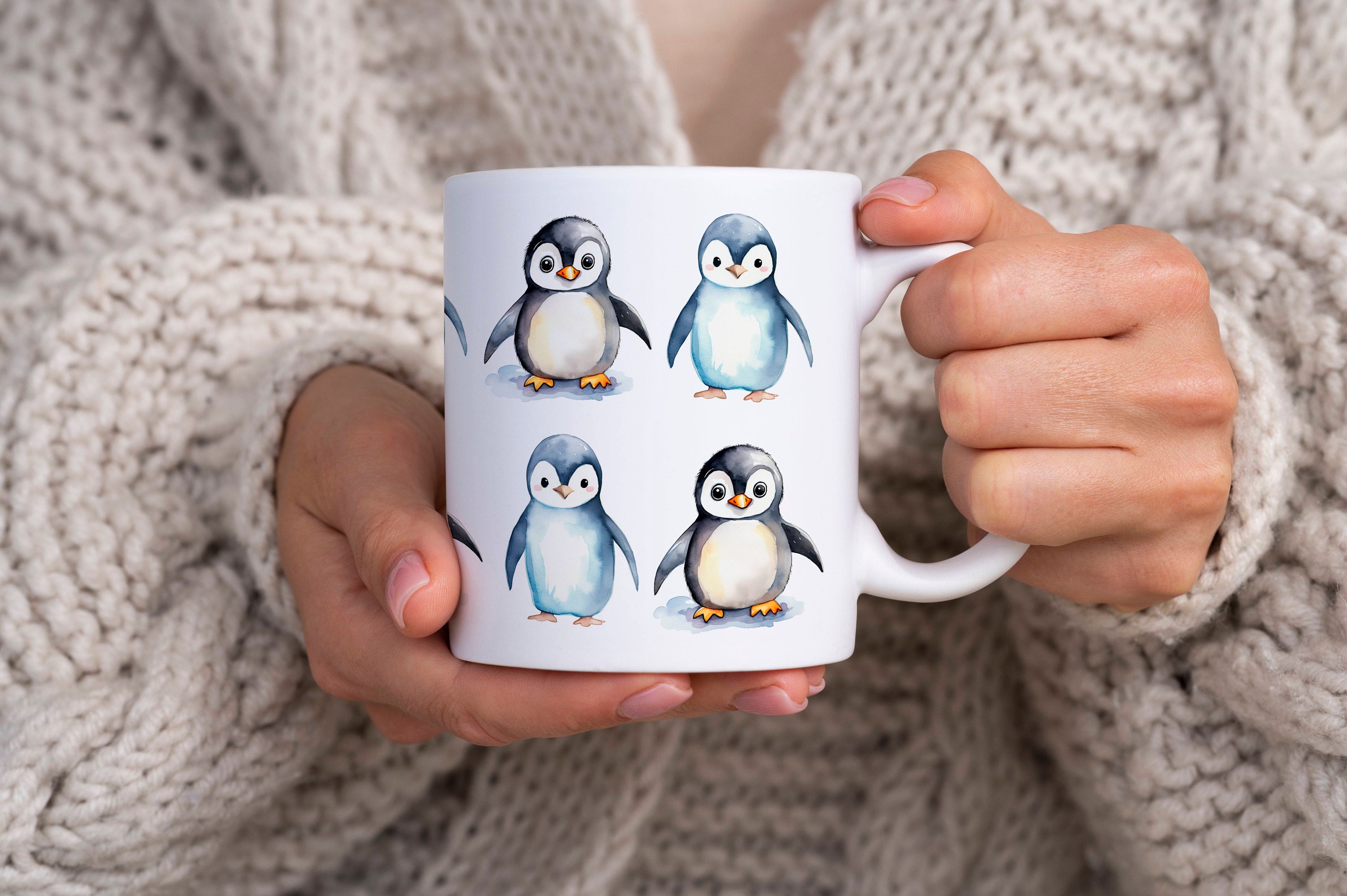 KLUBI Pinguin-Geschenke für Frauen – Becher/Tasse 340 ml für Wein, Kaffee  oder jedes andere Getränk – Geschenkidee für Pinguin-Liebhaber