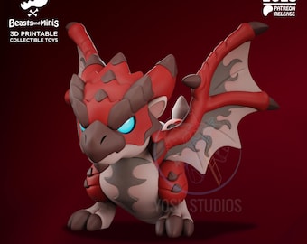 3d printed Monster Hunter Rathalos