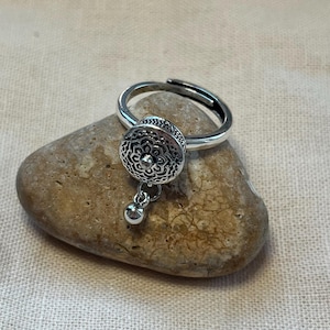 Silver Gold Fidget ring, spinner, anti anxiety jewelry, prayer wheel jewelry, meditation
