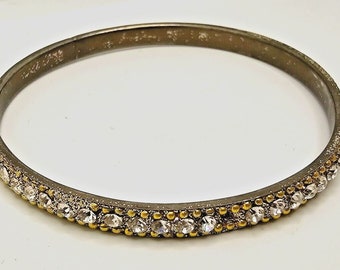 Women's Gold And Rhinestone Fashion Bangle Jewelry Bracelet