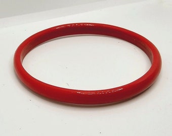 Women's Red Vintage Glass Fashion Style Glass Bangle Bracelet