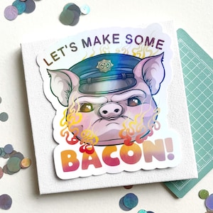 Fantasy High W20 Schweine-Quote ACAB Holographische Vinyl-Aufkleber