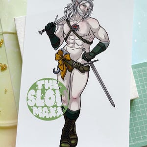 Geralt of Rivia Witcher Game NSFW Art Print