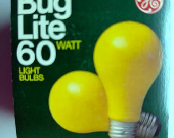 Bombillas incandescentes amarillas GE vintage de 60 vatios - NUEVAS - Paquete de 2