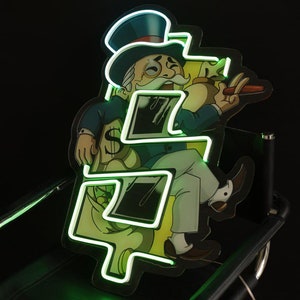 Insegna al neon a LED con sacco di soldi Monopoly – Arte personalizzata con segno del dollaro, decorazione da parete al neon verde per casa, ufficio o sala giochi