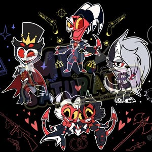May include: A black background with a group of cartoon characters. The characters are all wearing different outfits and have different expressions. The characters are surrounded by hearts, stars, and other decorative elements. The text "My Saturday" is written in the center of the image.
