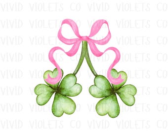 Watercolor Shamrock Coquette Bow PNG, Patricks Day PNG, Watercolor Patrick PNG, Coquette Patricks Day Png, Coquette Patricks Day Shirt